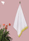 Handloom Cotton Bath Towel With Block Print Border